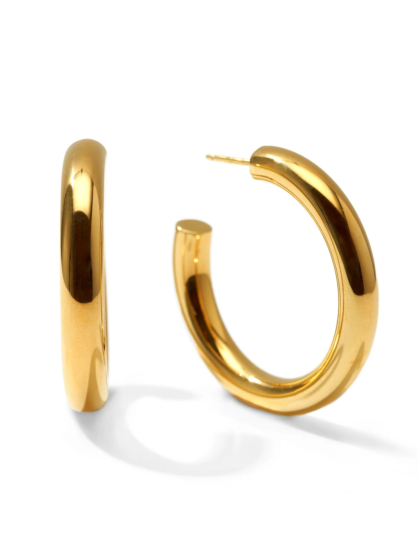 STAPLE Hoops Large • Color: 18K Yellow Gold | Ninety-9