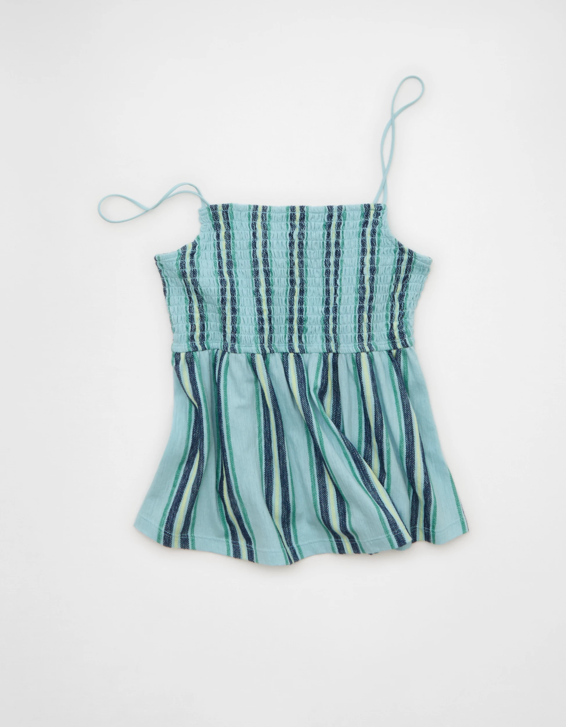 AE Sunchaser Babydoll Smocked Tank Top | American Eagle Outfitters (US & CA)