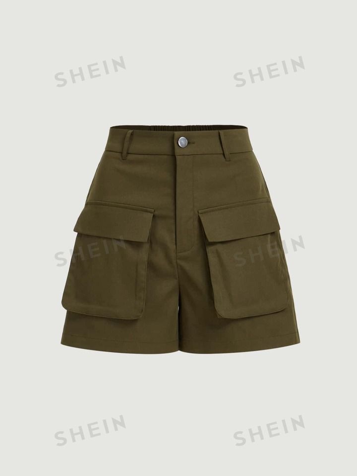 SHEIN MOD Flap Pocket Cargo Shorts | SHEIN