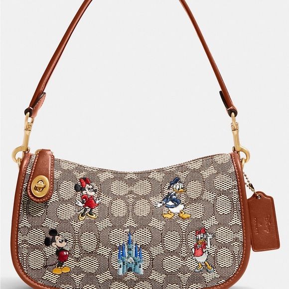 Disney X Coach Swinger Bag Textile Jacquard Mickey Mouse & Friends Embroidery | Poshmark
