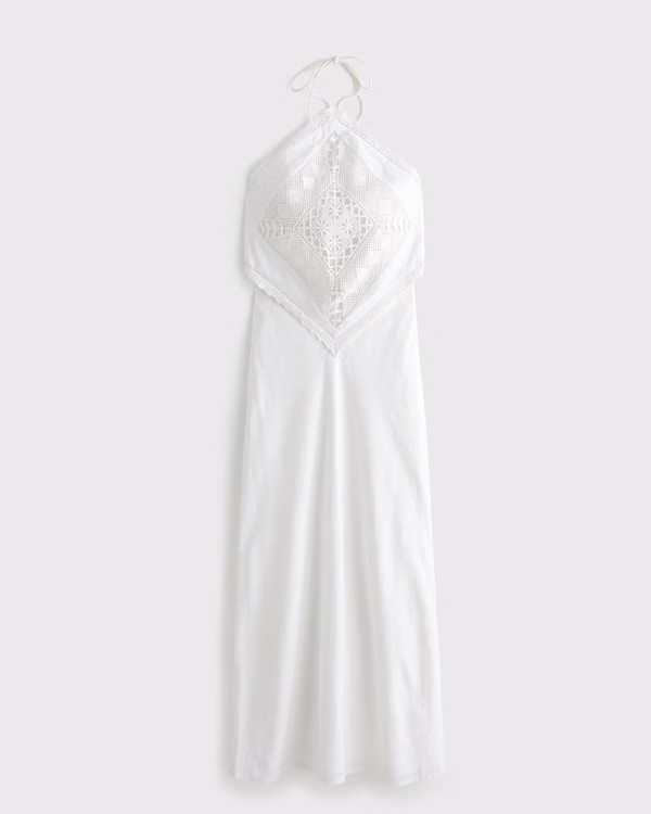 Women's Halter Cutout Midi Dress | Women's Dresses & Jumpsuits | Abercrombie.com | Abercrombie & Fitch (UK)