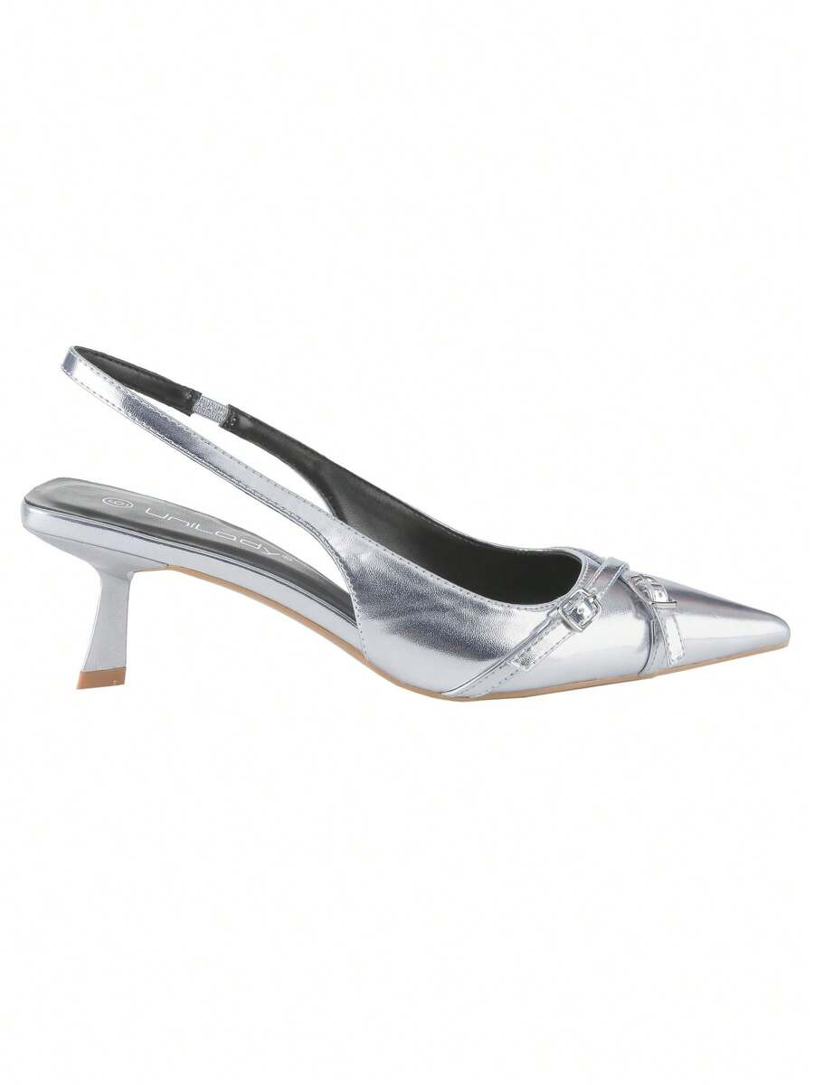 Women's Kitten Heel Sling Back Pointed Toe Shoes | SHEIN