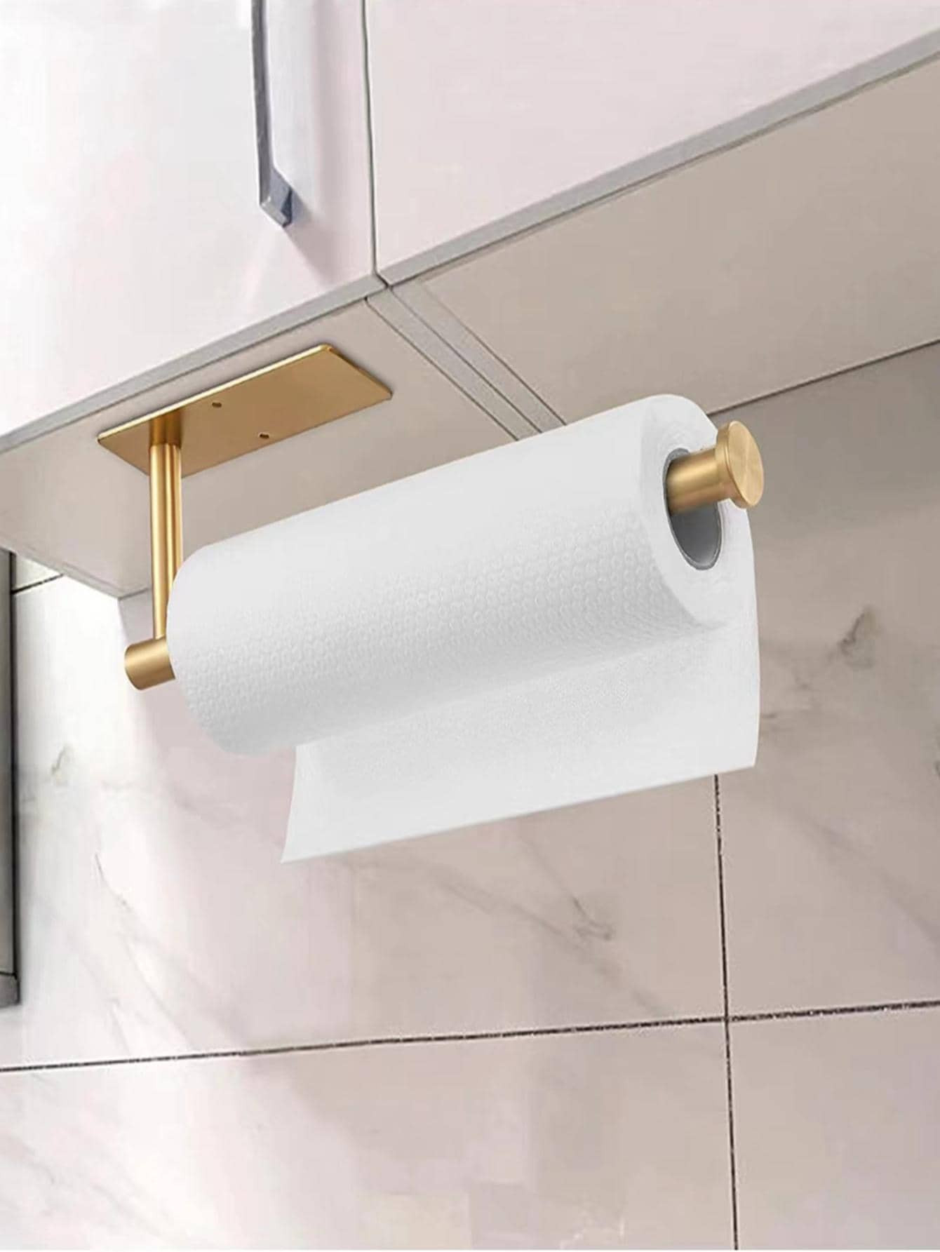 1 pieza Soporte para pañuelos de acero inoxidable servilleta almacenamiento dorado montado en la... | SHEIN