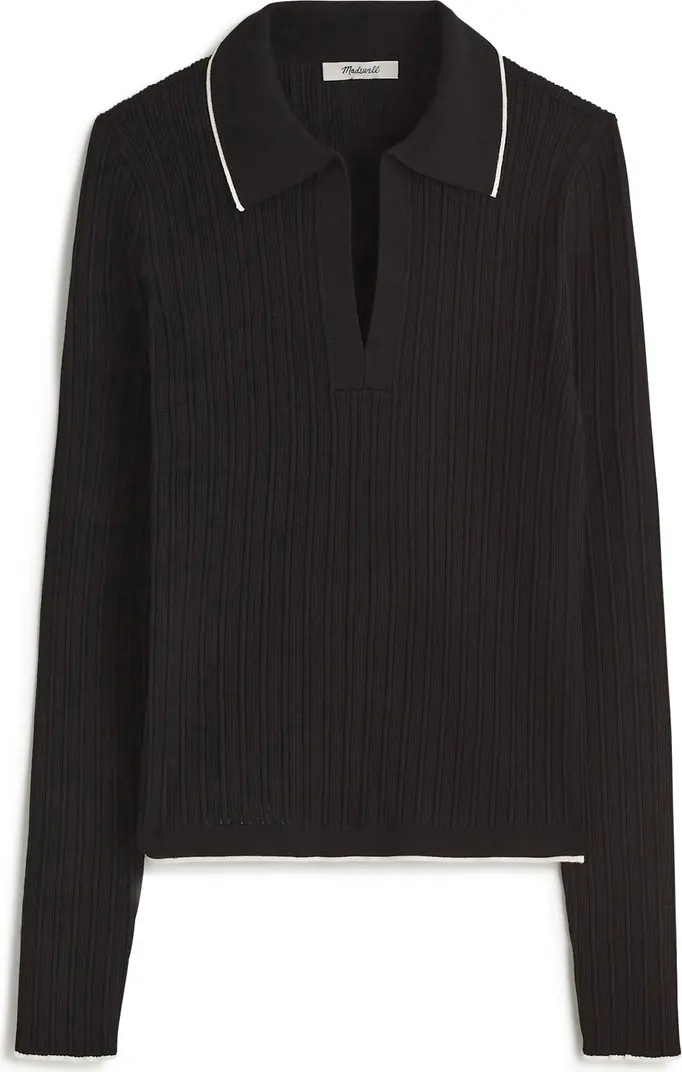 Madewell The Signature Knit Johnny Collar Sweater | Nordstrom | Nordstrom