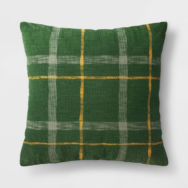 Oversized Plaid Square Christmas Throw Pillow - Threshold™ | Target