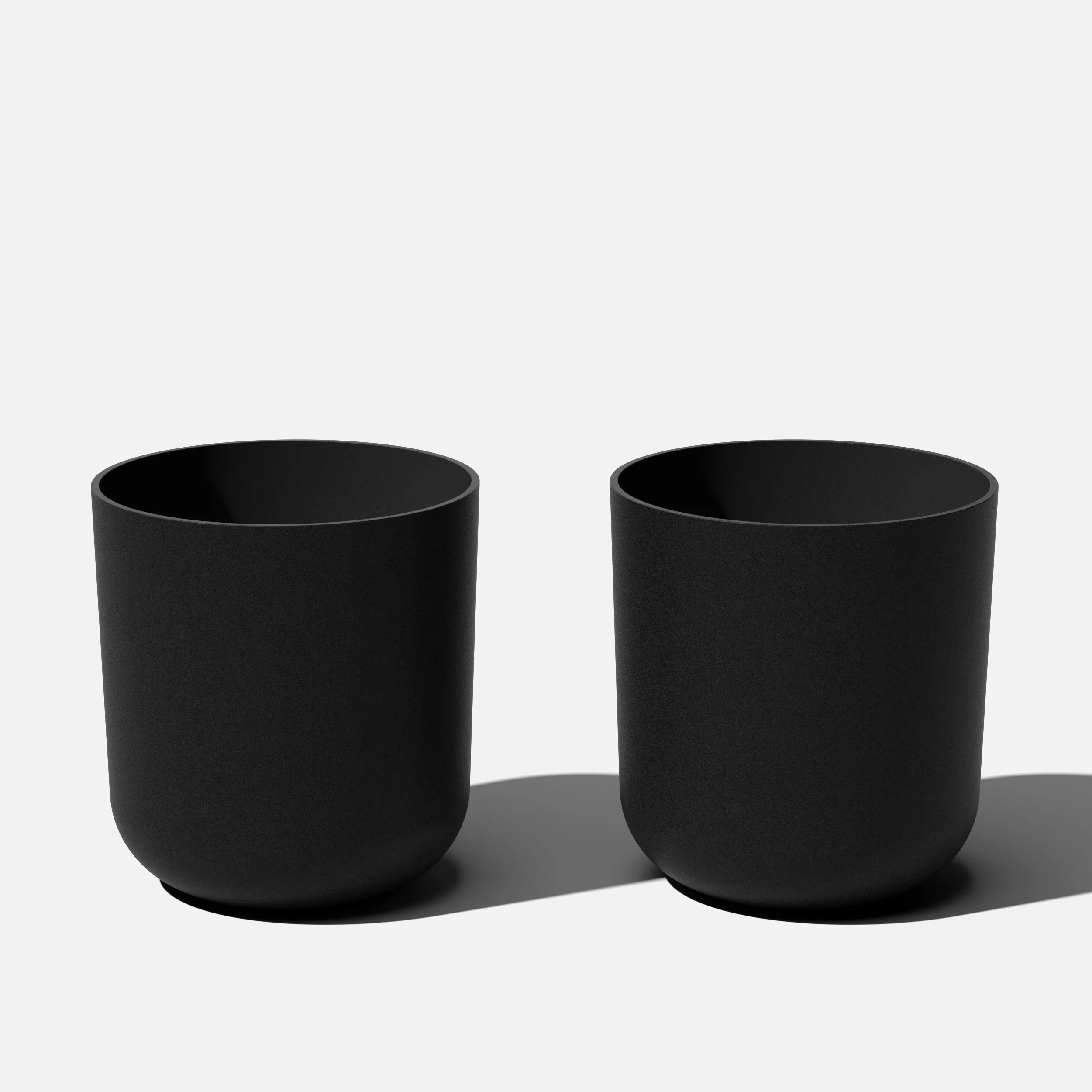Veradek Mason Series Kona 20" Plastic-Stone Planter 2-Pack Black - Walmart.com | Walmart (US)
