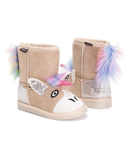 Tan Luna Unicorn Boot - Girls | Zulily