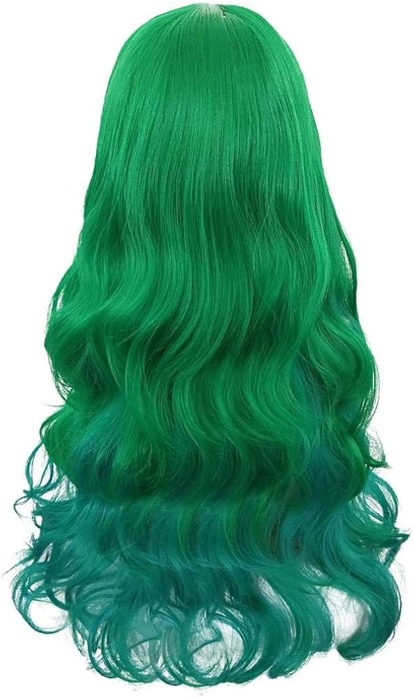 Rbenxia Curly Cosplay Wig Long Hair Heat Resistant Spiral Costume Wigs (Gradient Green) | Amazon (US)