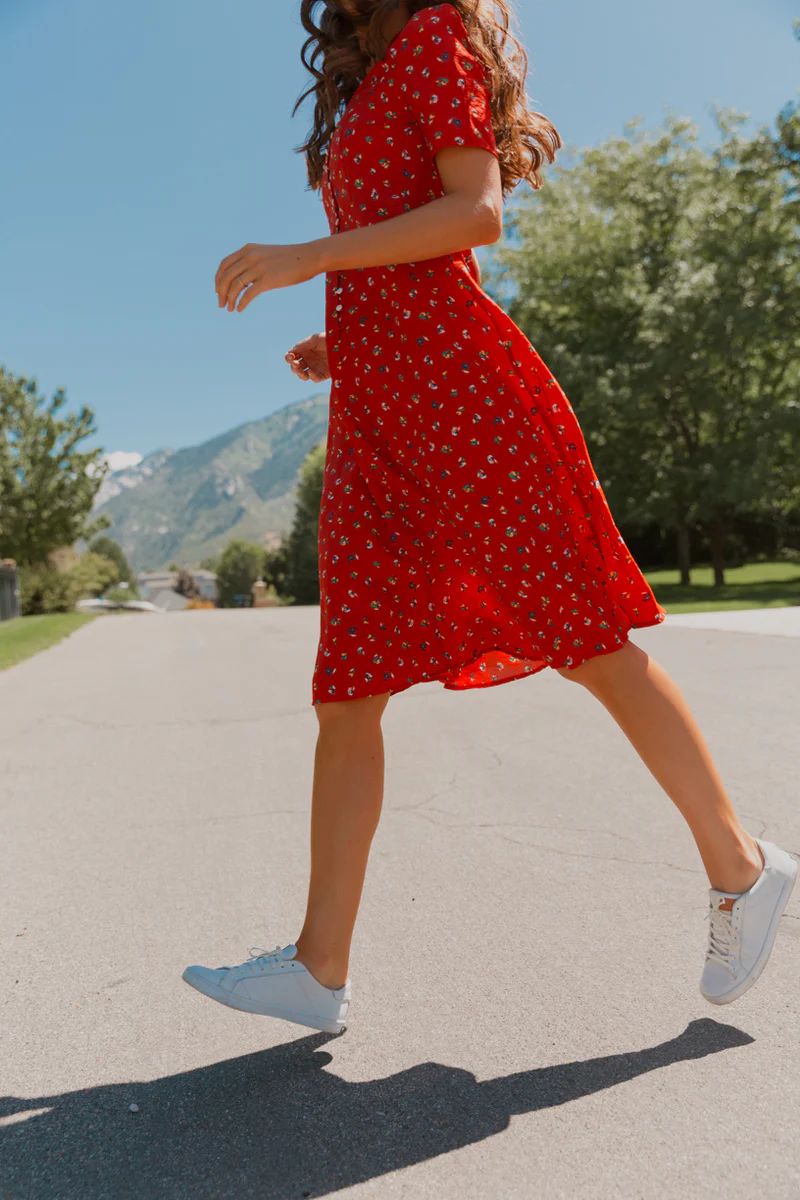 Allie Floral Dress in Red | Ivy City Co