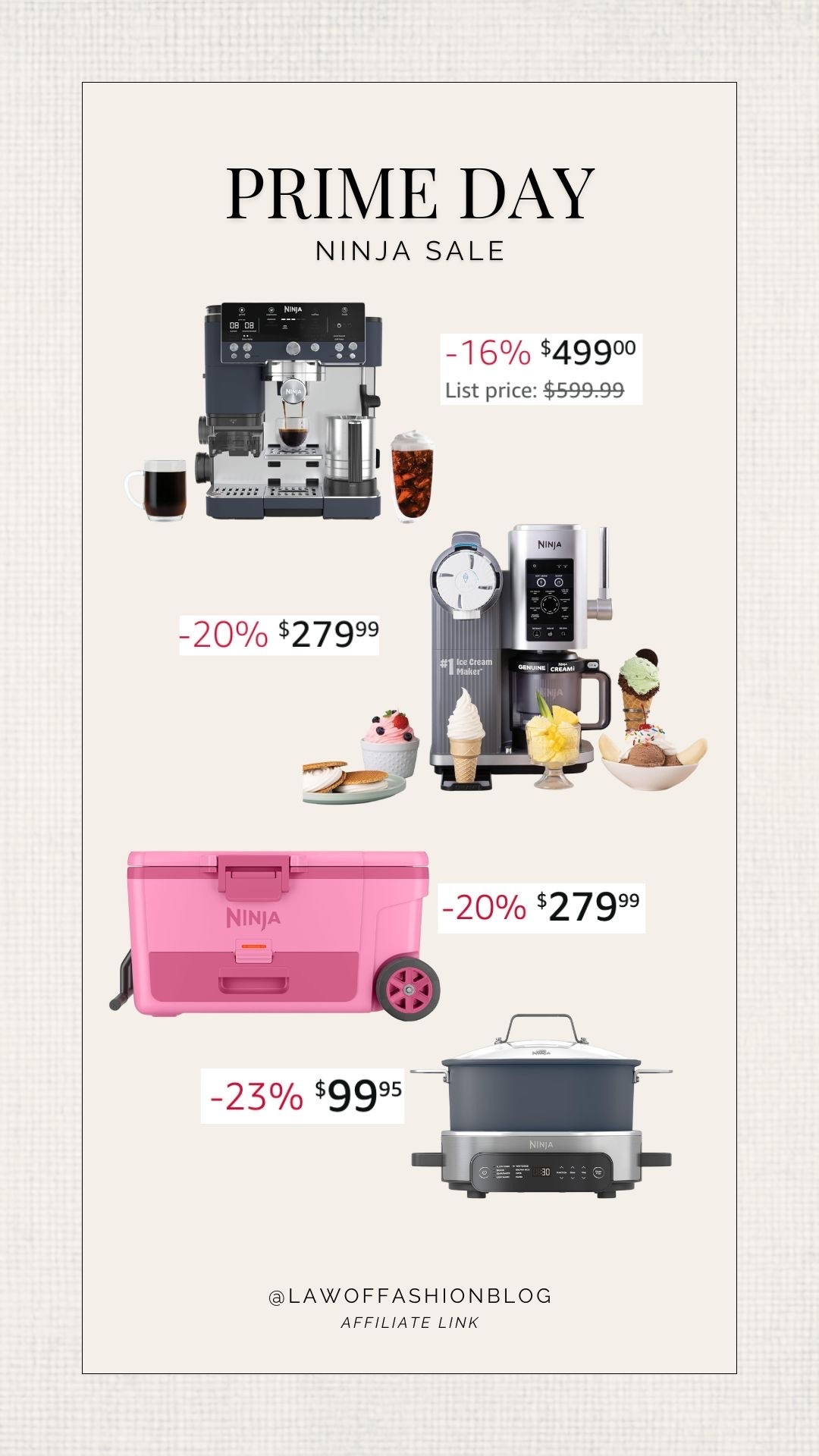 Amazon prime day ninja kitchen deals. Slow cooker I use is on sale! Cooler with wheels, ninja cafe and ice cream maker on sale

#LTKSaleAlert