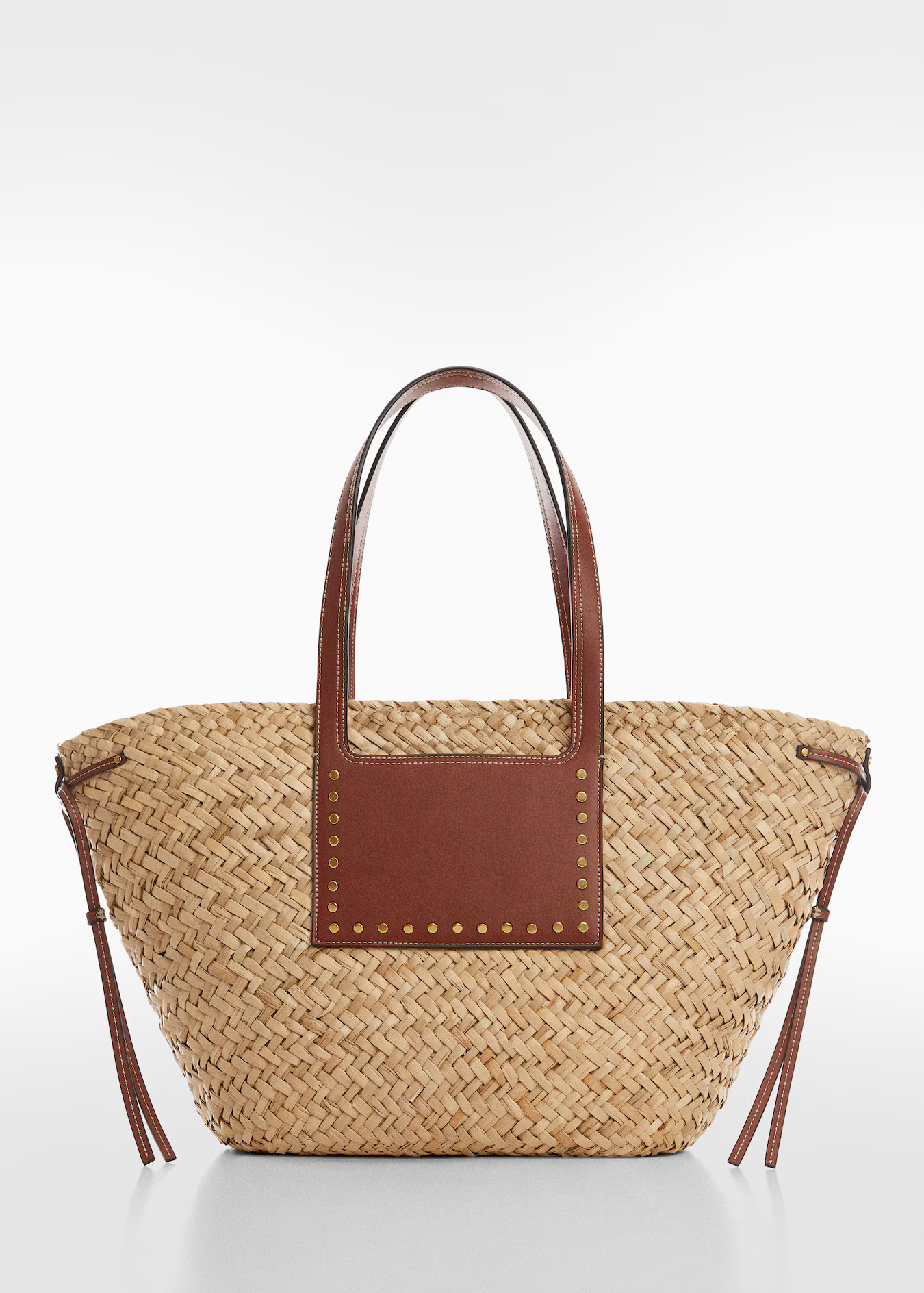 Double strap basket bag - Women | MANGO USA | Mango (US/MX/AU)