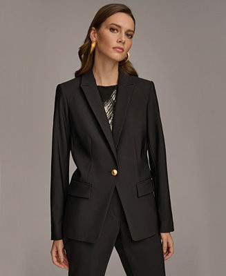 Donna Karan New York Women's One Button Blazer - Macy's | Macy's