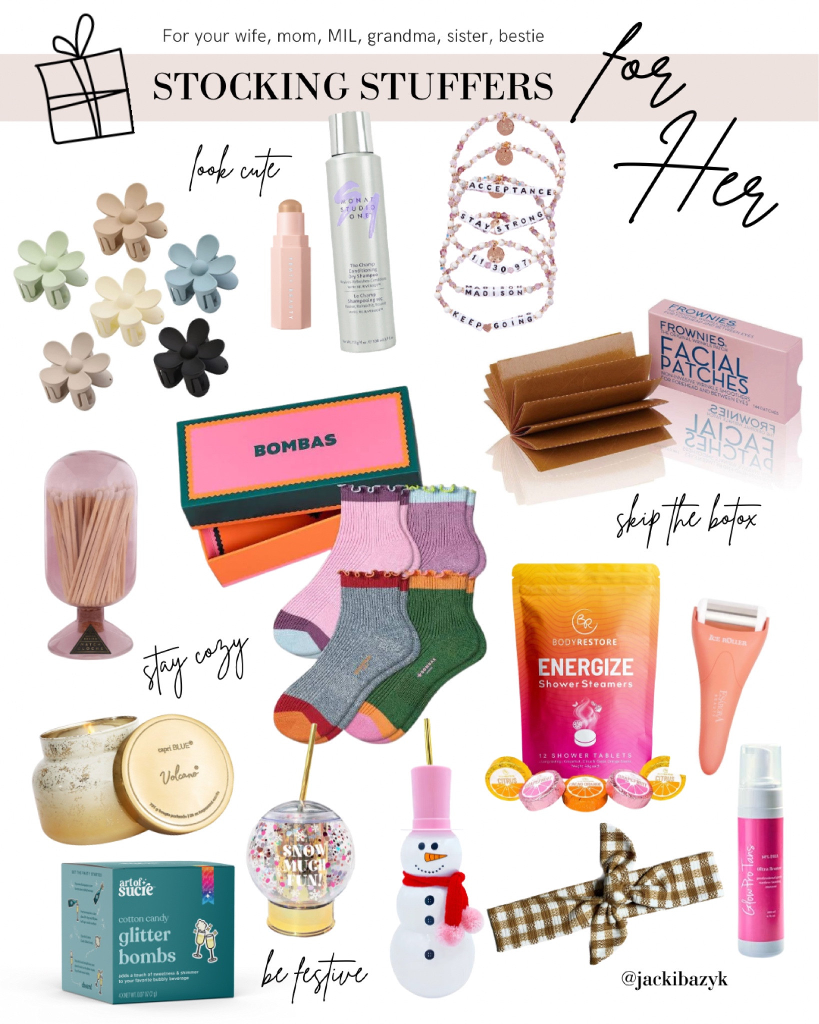 All the women I know LOVE stockings, there’s something so exciting about getting a bunch of little things. These are the perfect BIG but little gifts to spoil your wife, mom, grandma, sister, MIL, SIL or best gal pals. 

#LTKSeasonal #LTKHoliday