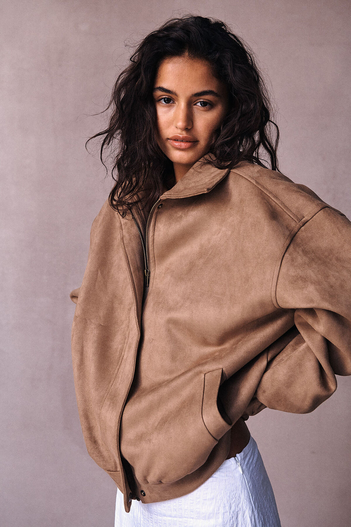 Faux Suede Bomber Jacket | Cotton On (US)