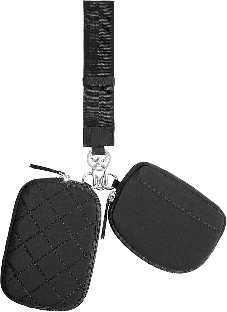 Marvolia Keychain Wristlet Wallet for Women Detachable Mini Zip Around Dual Pouch Wristlet Portab... | Amazon (US)