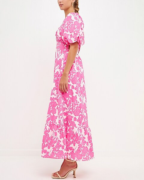 Free The Roses Floral Print Maxi Dress | Express