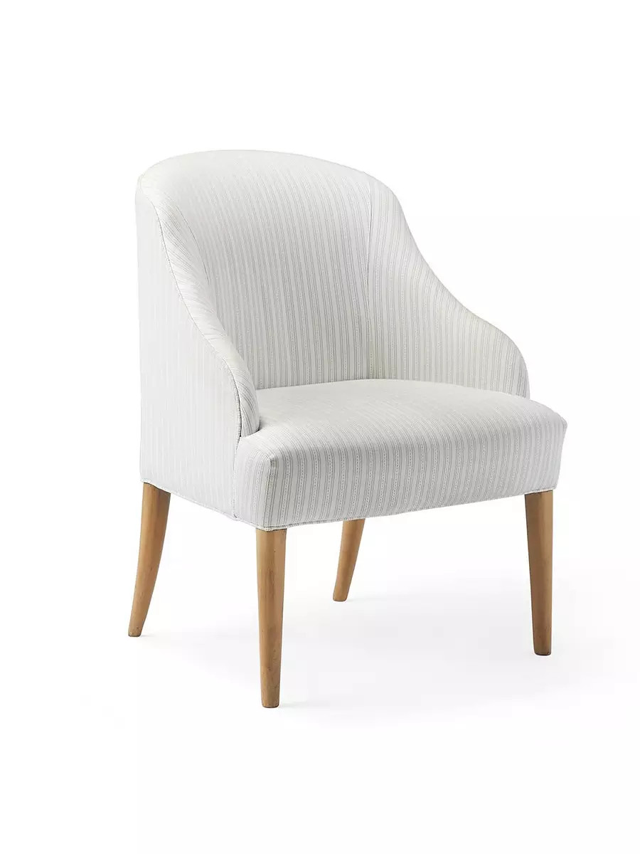 Darien Dining Chair - Cayman Stripe Sky | Serena and Lily