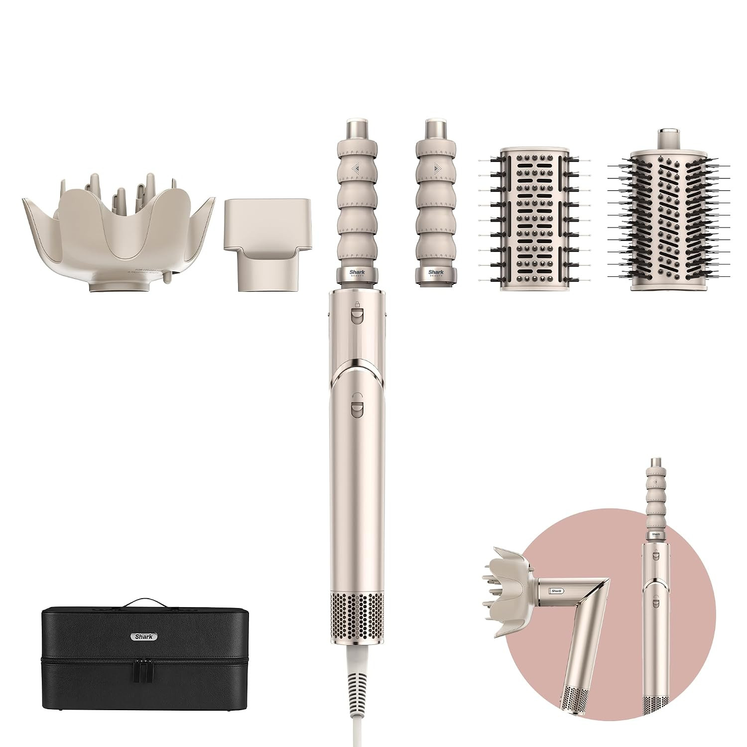 Shark FlexStyle Luftstyler & Haartrockner, Auto-Wrap-Lockenaufsatz, Ovalbürste, Konzentrator, Ke... | Amazon (DE)