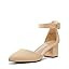 DREAM PAIRS ANNEE Pointed Toe Low Chunky Heels Pump Shoes | Amazon (US)