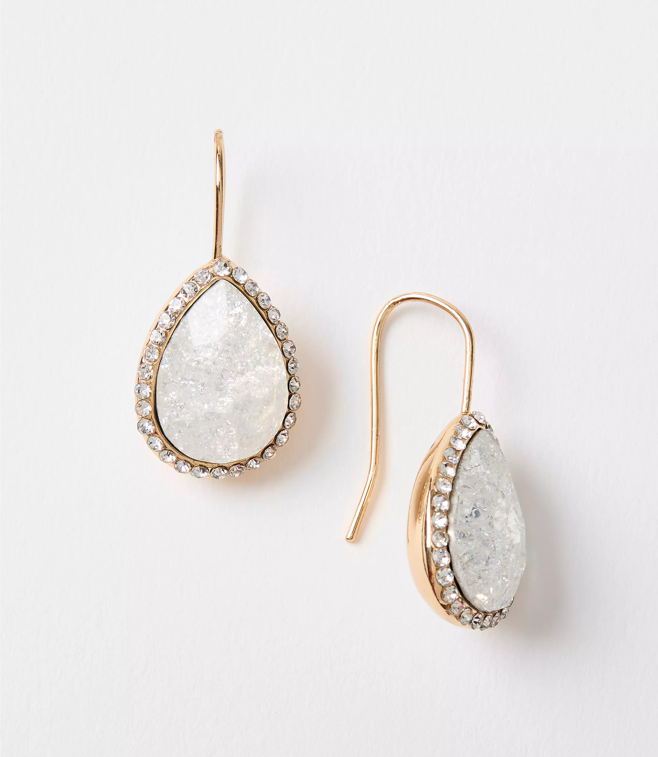 Sparkle Teardrop Pull Through Earrings | LOFT