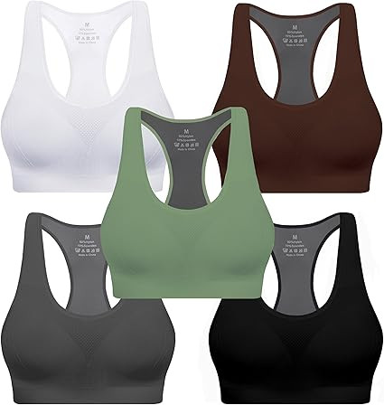 MIRITY Women Racerback Sports Bras - High Impact Workout Gym Activewear Bra | Amazon (US)
