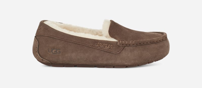 UGG® Women's Ansley Sheepskin Suede Slipper in Brown/, Size 12 | UGG (US)