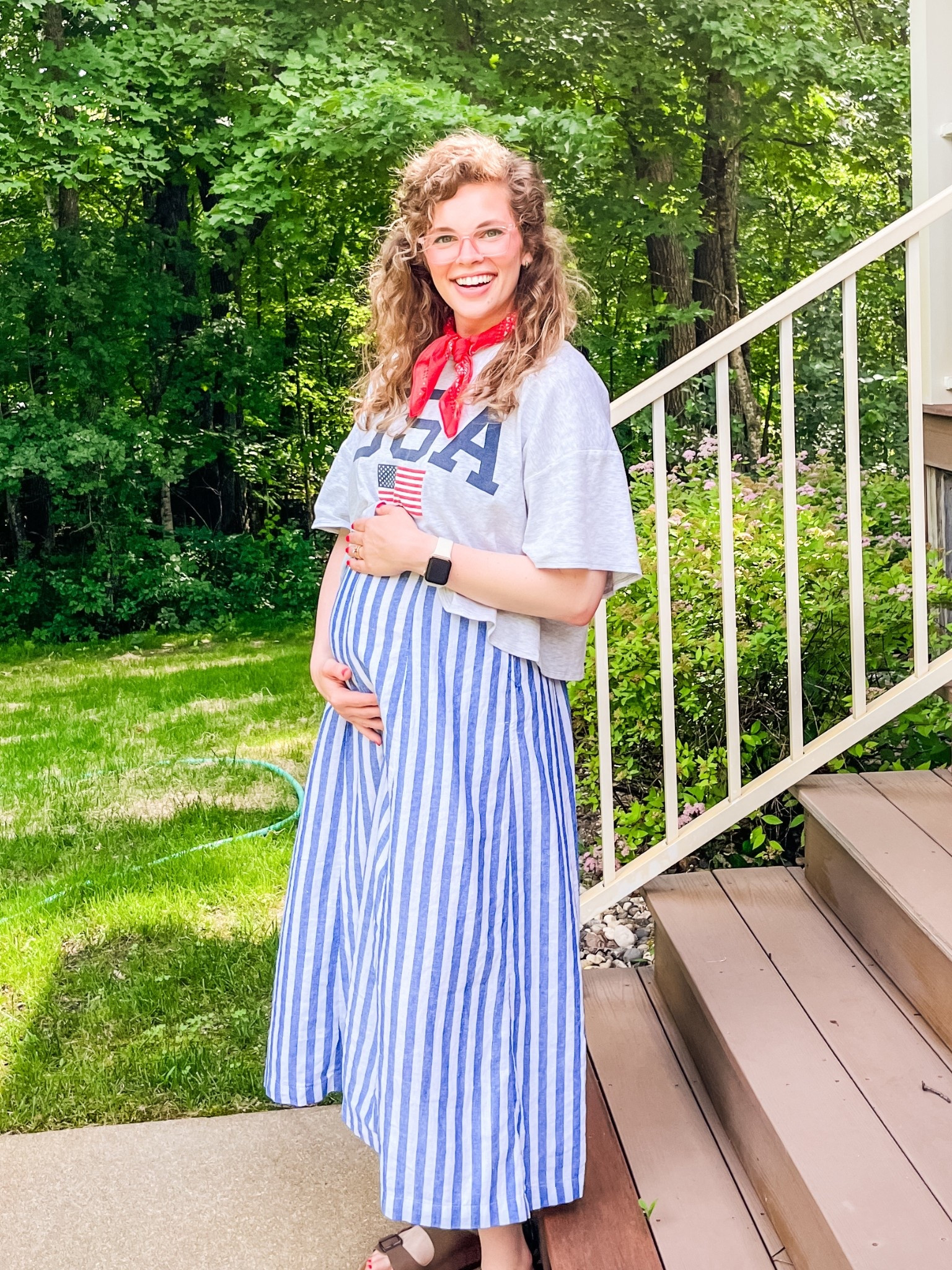 The dress is not my exact one but similar! I got this striped dress from Old Navy years ago! So linked a similar from Amazon that is just as adorable! 🥰 