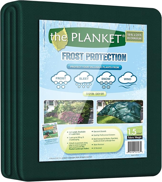 11200 10 x 20 ft Frost Protection Plant Cover, Rectangular, Dark green | Amazon (US)