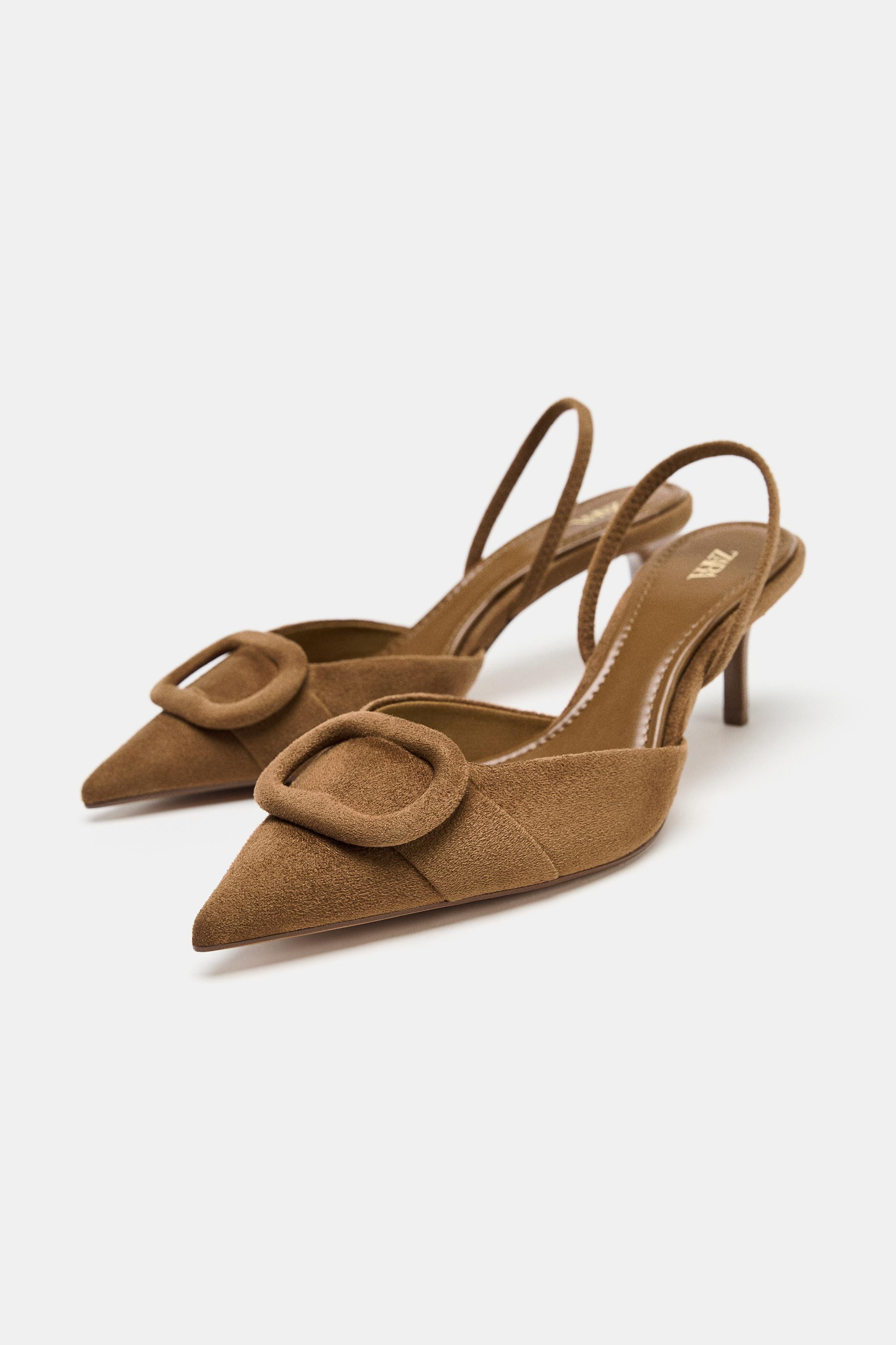 SLINGBACK APPLIQUÉ HEELS | Zara US