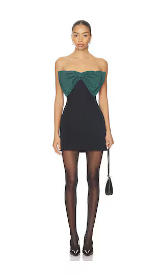 Giovanni Mini Dress in Black And Green | Revolve Clothing (Global)
