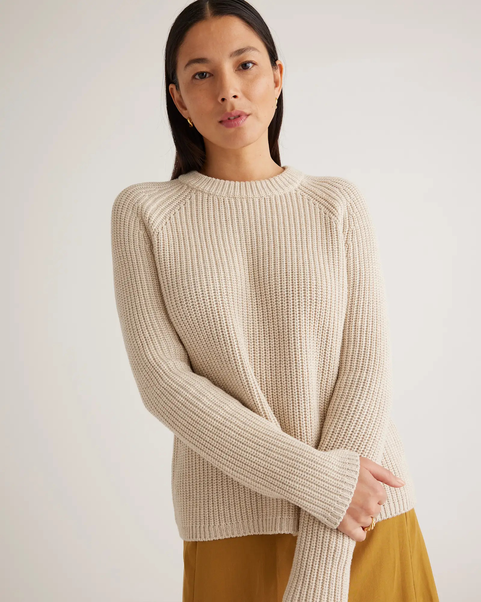 100% Organic Cotton Fisherman Crew Sweater | Quince