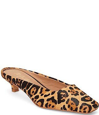 Matisse Classy Leopard Print Hair Calf Kitten Heel Mules - 9 | Dillard's