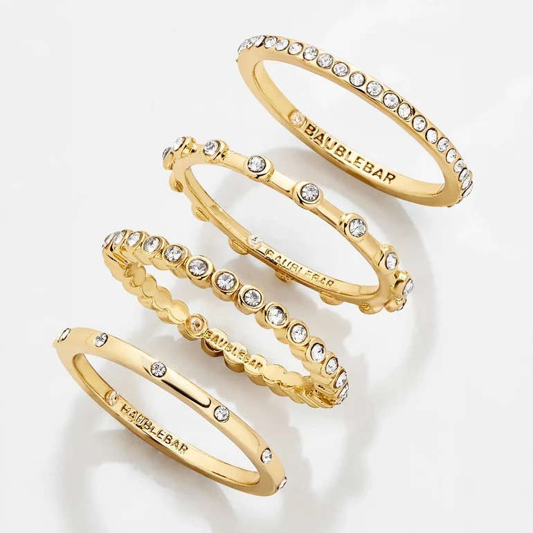 Morgan Ring Set - Gold/Pav\u00e9 | BaubleBar