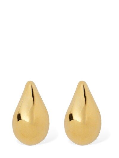 Gold finish sterling silver earrings | Luisaviaroma