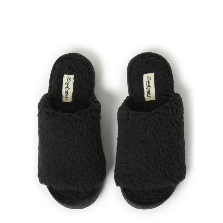 Dearfoams Cozy Comfort  Women's Teddy Slide Slippers | Walmart (US)