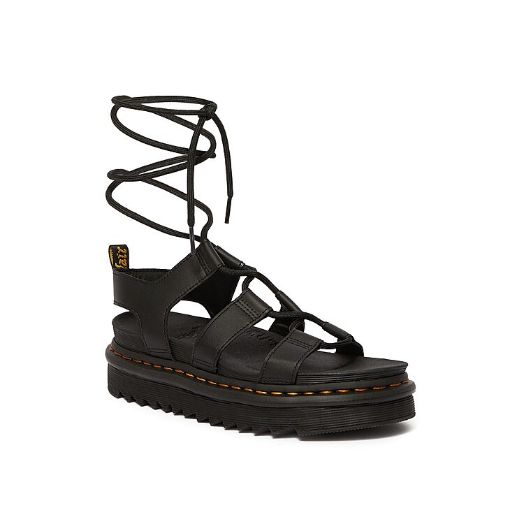 Dr. Martens Nartilla Platform Sandal | Women's | Black | Size UK 3 / US 5 | Sandals | Footbed | DSW