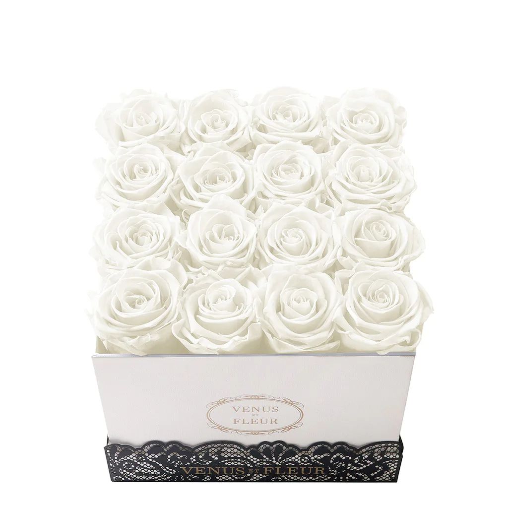 Ivory Dentelle Classic Box Rose Arrangement - Venus et Fleur | Venus ET Fleur