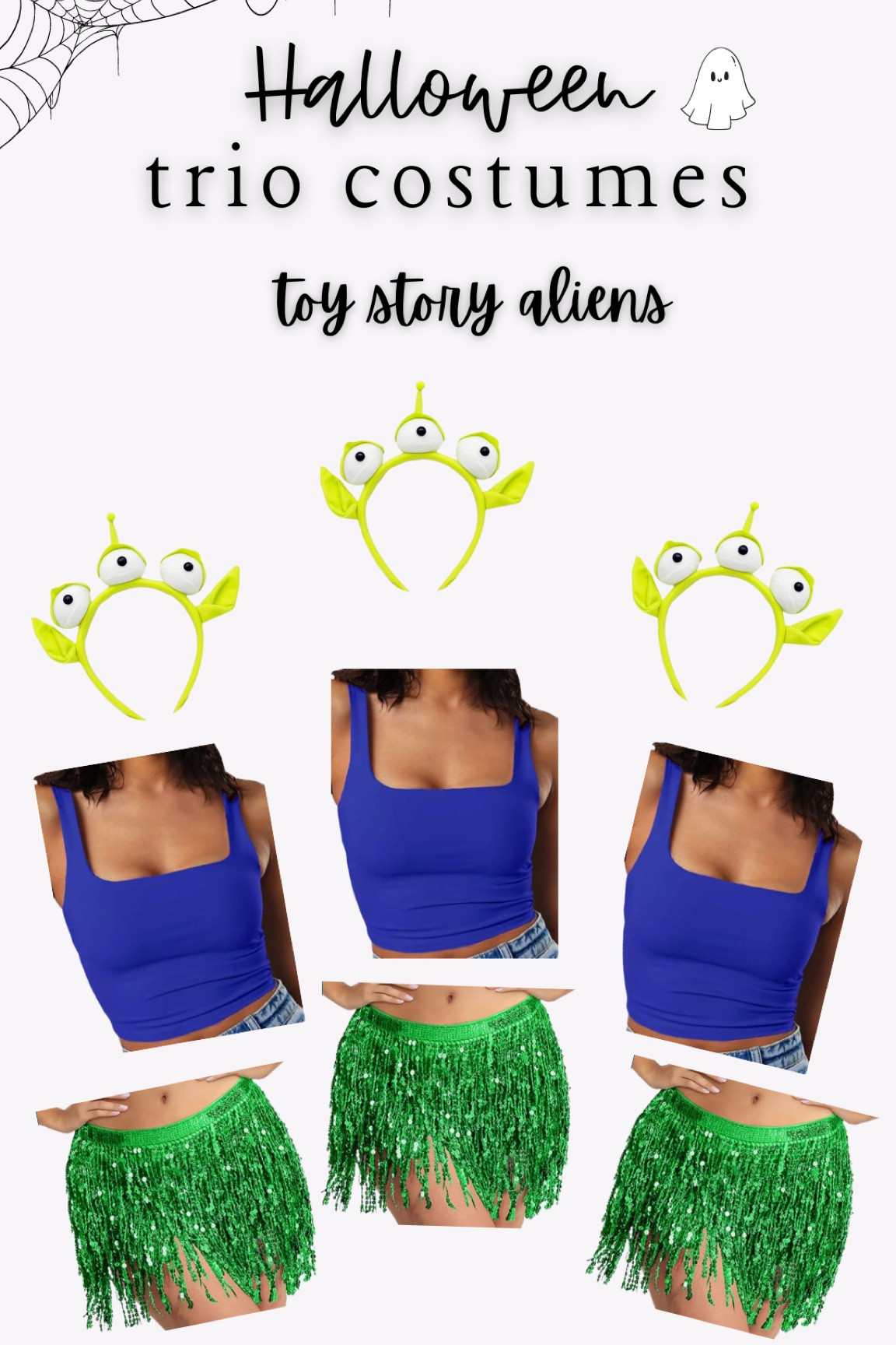 Trio Halloween Costumes 🧡👻 - Toy Story Aliens 👽 💙💚

#LTKSeasonal