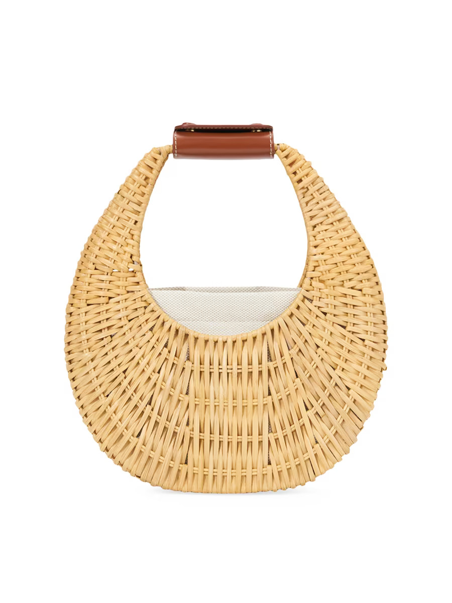 Mini Moon Wicker & Leather Bag | Saks Fifth Avenue