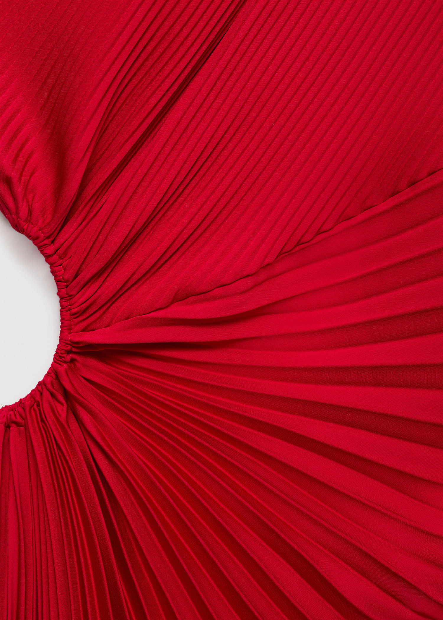 Asymmetrical pleated dress - Woman | MANGO USA | MANGO (US)