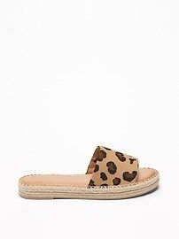 Cheetah-Print Espadrille Slide Sandals for Women | Old Navy US