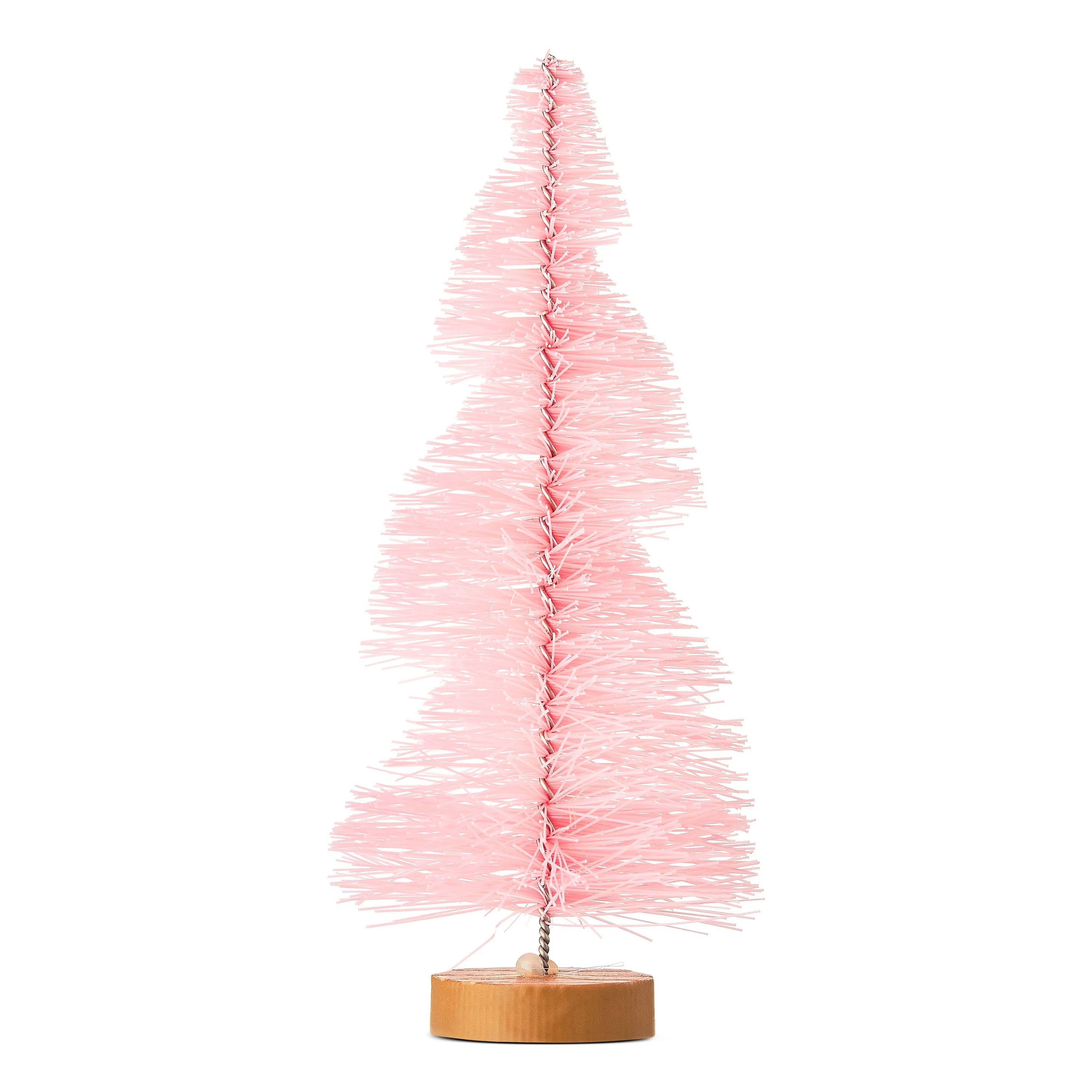 Bottle Brush Christmas Village Tree, Blush Pink, 6", by Holiday Time | Walmart (US)