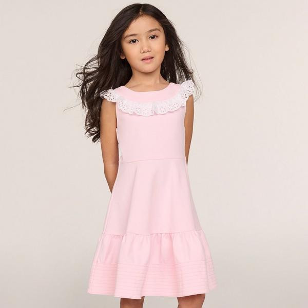Eyelet Ruffle Ponte Dress | Janie and Jack