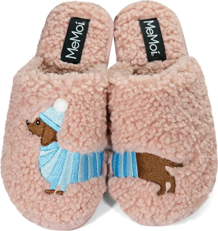 Doggone Silly Faux Shearling Memory Foam Slipper | Nordstrom