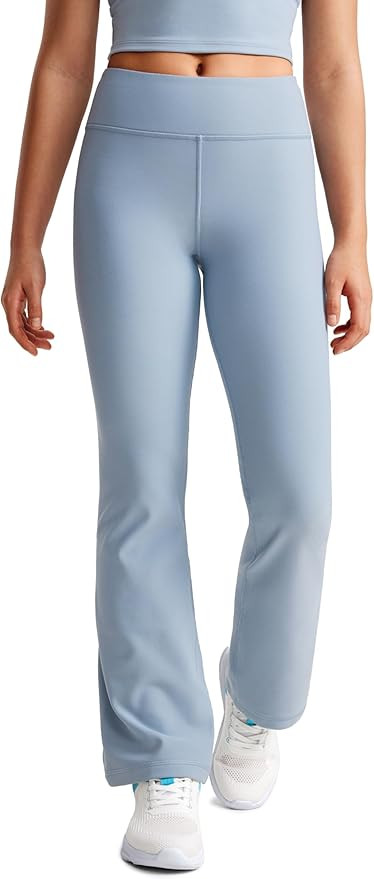 CRZ YOGA Girls Thermal Fleece Lined Flare Leggings Winter Warm Water Resistant Kids Bell Bottoms ... | Amazon (US)