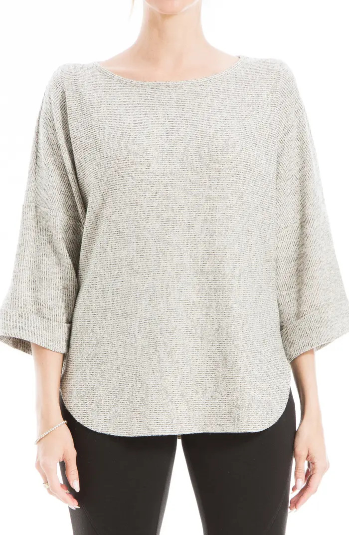 Ribbed 3/4 Sleeve Tunic Top | Nordstrom Rack