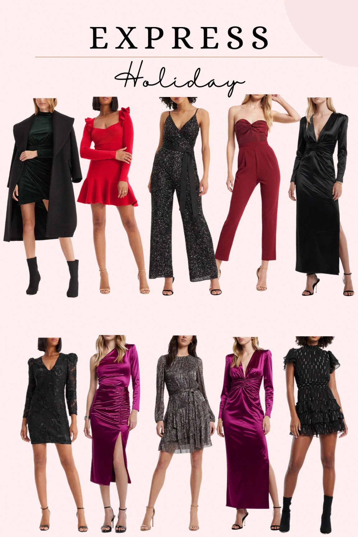 Express always has the best holiday styles. Most of which are 50% off  Glitz and glam! Loving these dresses and jumpsuits! 

#LTKsalealert #LTKunder100 #LTKHoliday
