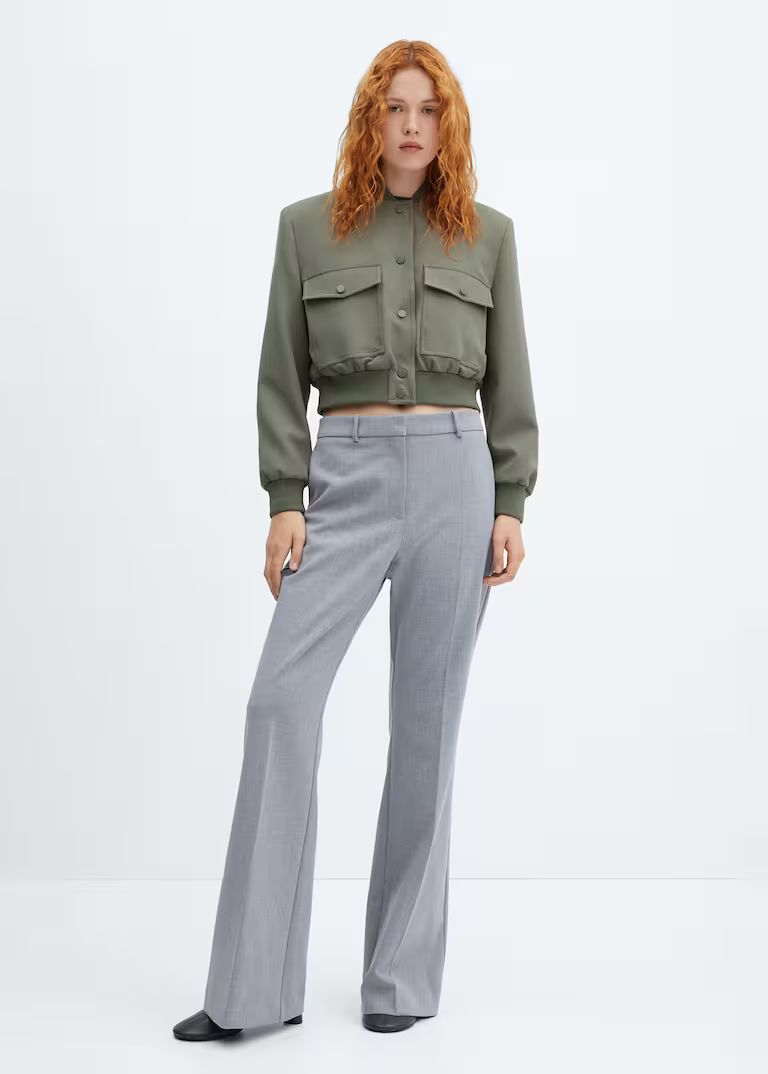 Bomber jacket with shoulder pads | MANGO (UK)