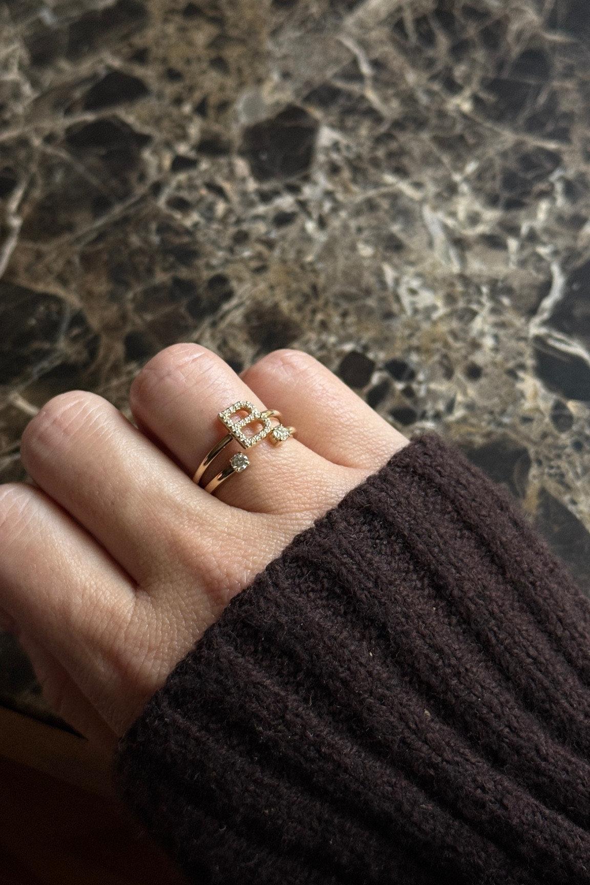 Because moms always deserve a little treat — @goodstone_inc initial ring & claw diamond band make such a good gift for new and expecting moms to celebrate all the milestones 👼🏻 

#LTKStyleTip #LTKGiftGuide #LTKHoliday