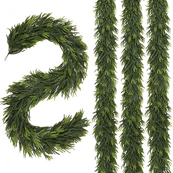 N&T NIETING 6FT Artificial Norfolk Pine Garlands, Real Touch Pine Garland, Faux Greenery Garland ... | Amazon (US)